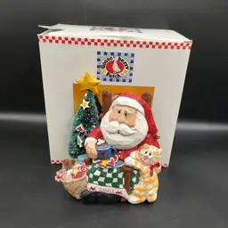 Gooseberry Patch Cookies and Cocoa Santa Figurine