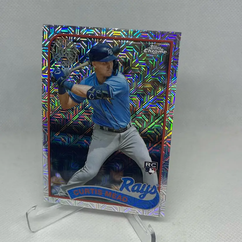 2024 Topps Series1 1989 Chrome Silver Pack Mojo #T89C-53 Curtis Mead RC Tampa Bay Rays 