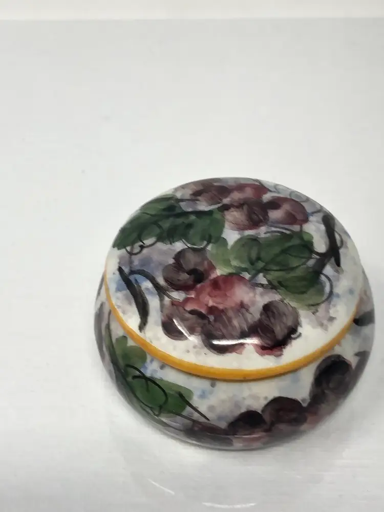 Firenze Italy Miniature Pottery Trinket Box M. G. Design