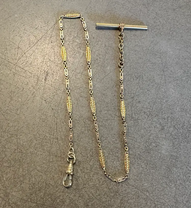 Art Deco Fancy Link Forstner Gold Filled Pocket Watch Chain Fob