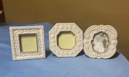Lenox Trio Mini Photo Frames, Oval, Octagonal, Square Porcelain Photo Frames