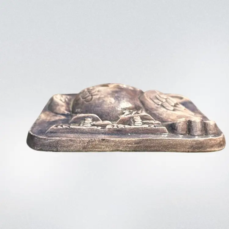 MCM Eliezer Weishoff Ceramic Owl w Moon  Relief Wall Plaque made by Beit Hayotzer in Israel.