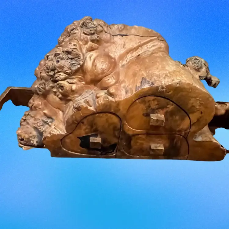 Jewelry Box Vintage Burl Wood 3 Drawer Live Edge CA 1980’s