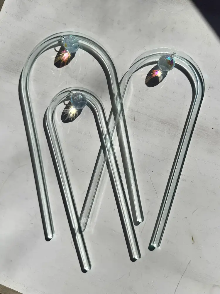 Heavy-Duty Suncatcher Arch Plant Trellis - Glass Green Acrylic