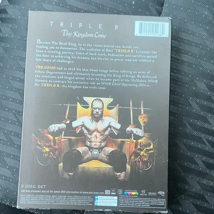 Triple H Thy Kingdom Come Dvd 3 Disk Set