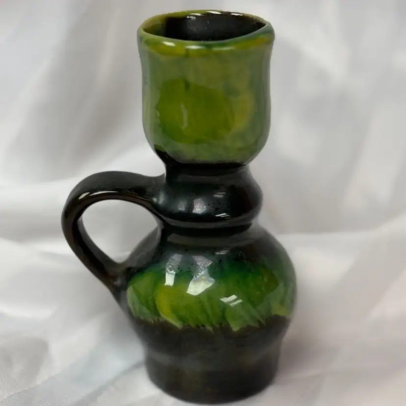 Vintage MCM Pine Pottery Collingwood Ontario Canada Pitcher Bud Vase 4.75”