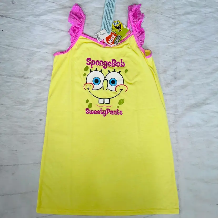 NOS 2007 Girl’s Size XL (14) Nickelodeon SpongeBob SquarePants Nightgown