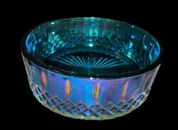 30. Indiana Glass Princess Blue Carnival 6” Bowl