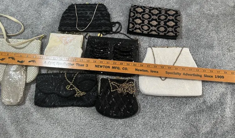 Vintage & Antique LOT Of 9 Beaded Evening Bags Clutch Regale Magid Whiting & Davis
