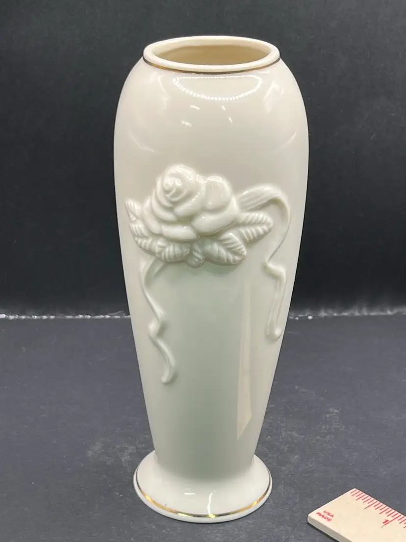 This is a Vintage Lenox Rose Blossom vase.