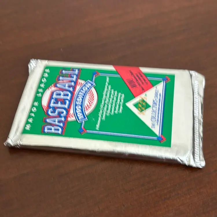 sealed wax pack of 1990 Upper Deck Major League Baseball cards