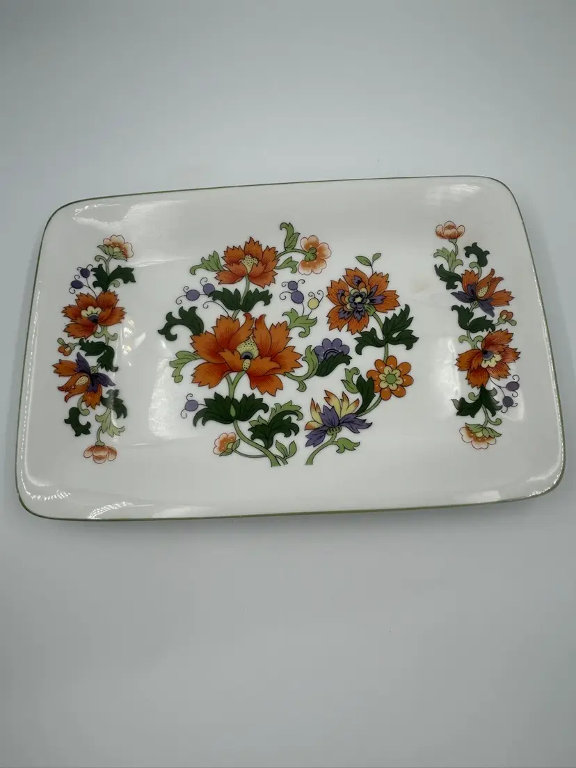 Vintage Dolphin, Fine China Hand Painted Platter Japan, Olympus Pattern