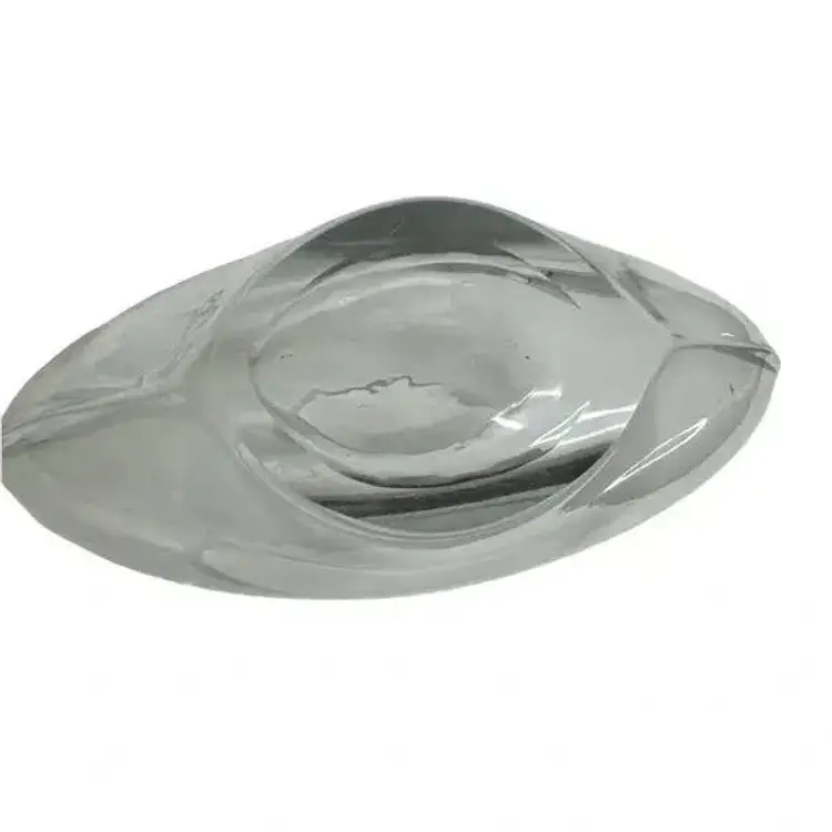 Oval Clear Glass Vase. Thick Glass. Unbranded. Beautiful shape. (B)