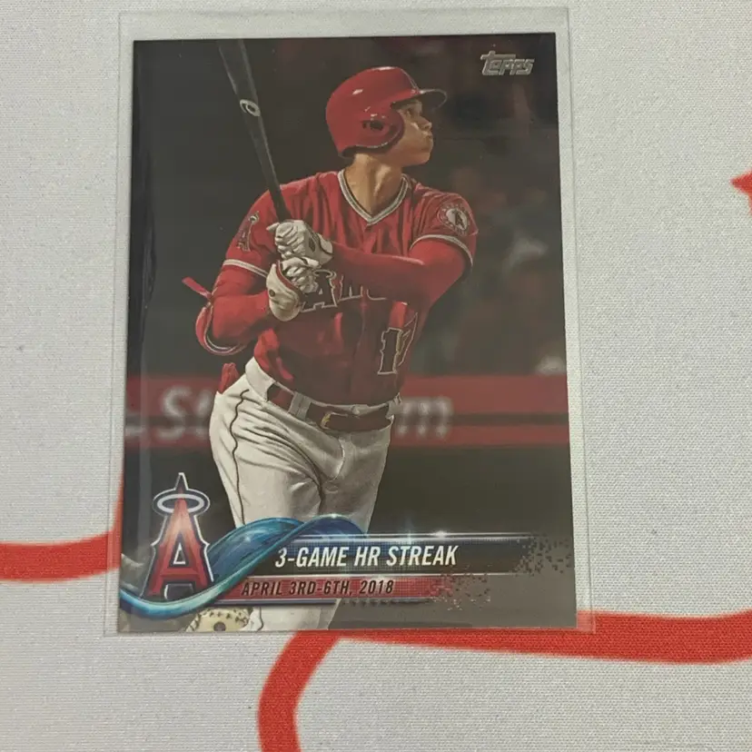 2018 Topps Shohei Ohtani 3 HR Streak