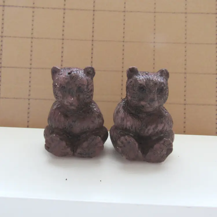 Little Brown Bear Cubs Salt and Pepper Shaker Set
