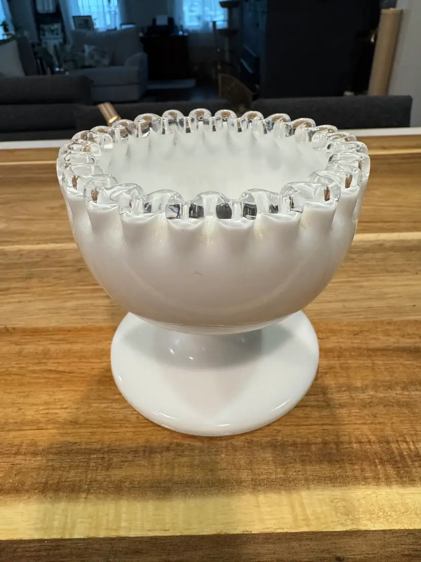 Fenton Silver Crest Pedestal Bowl