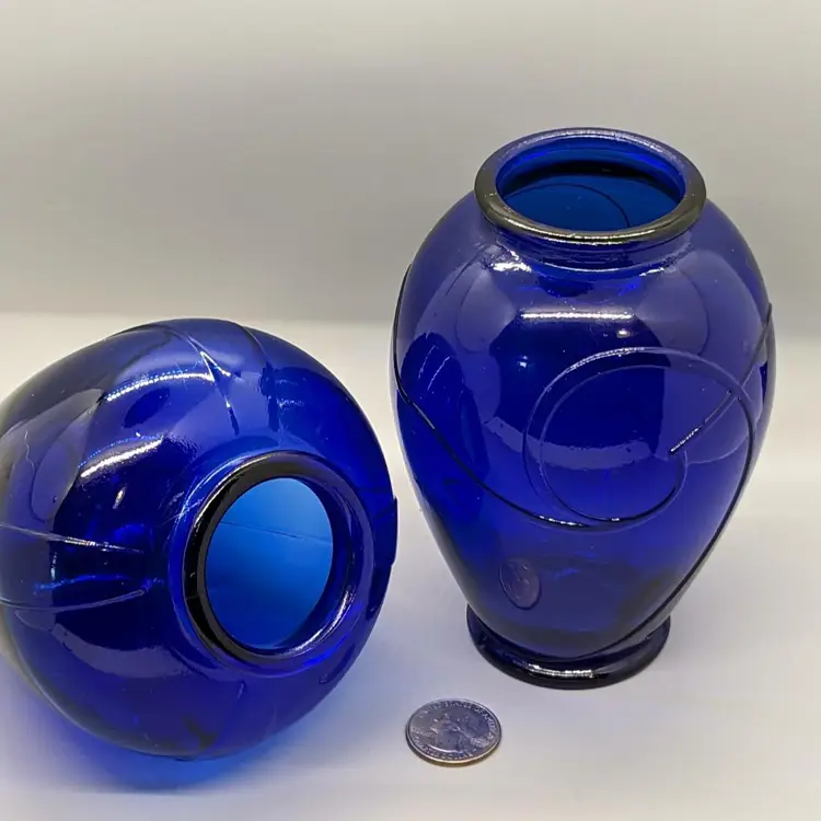 Mosser Cobalt Blue Vase Pair