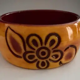 Vintage Carved Flower Bangle 2 3/4” (no Sean)