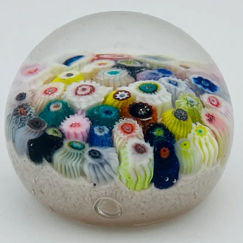 Mini Millefiori Paperweight 1.5”