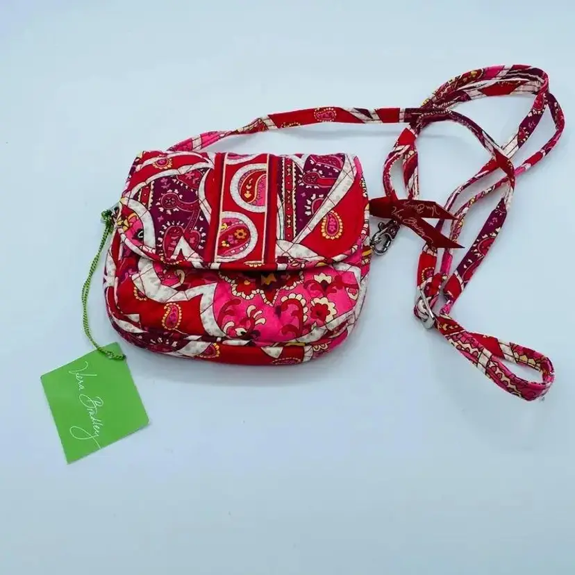 #2514 Vera Bradley Small Shoot From The Hip Rosy Posies Purse New with Tags
