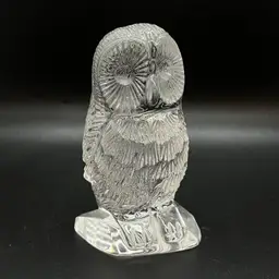 Vintage Waterford Crystal Barn Owl Paperweight Figurine HTF