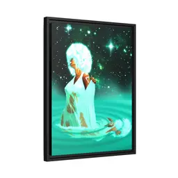 Purify Yourself In the Waters Of… – Framed 18x24 Canvas | Divine Feminine Water Sign Wall Art (Cancer, Scorpio, Pisces) | International Shipping Available