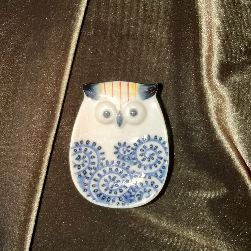 Fun little Owl Butter Pat / Trinket Dish