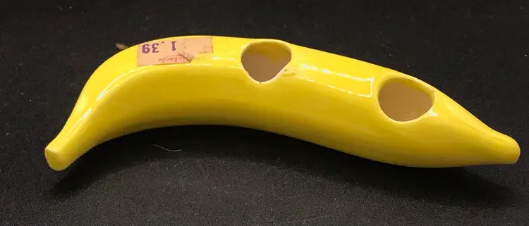 Vintage Ceramic Banana Bead Craft Macrame Beadwork