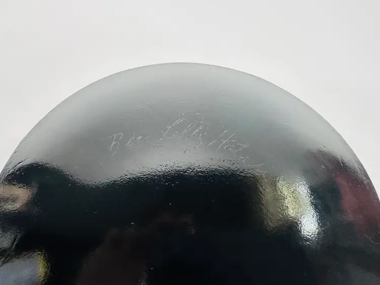 Bea Lilly Hatala Signed Fused Art Glass Dichroic Trinket Dish