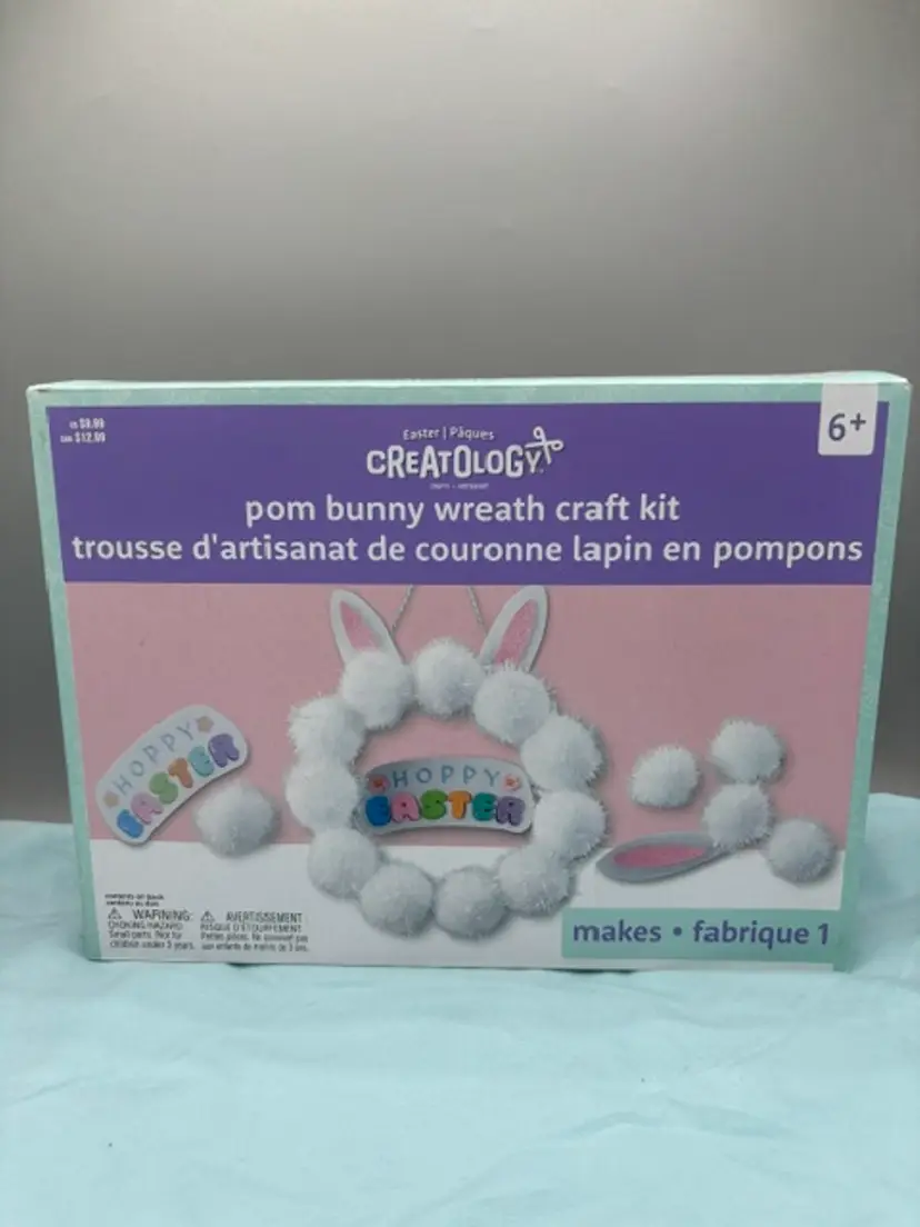 Creatology Easter Pom Bunny Wreath Craft Kit.
