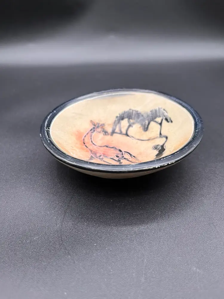 Soapstone Etched Giraffe Dipping bowl 4.25” 🦒