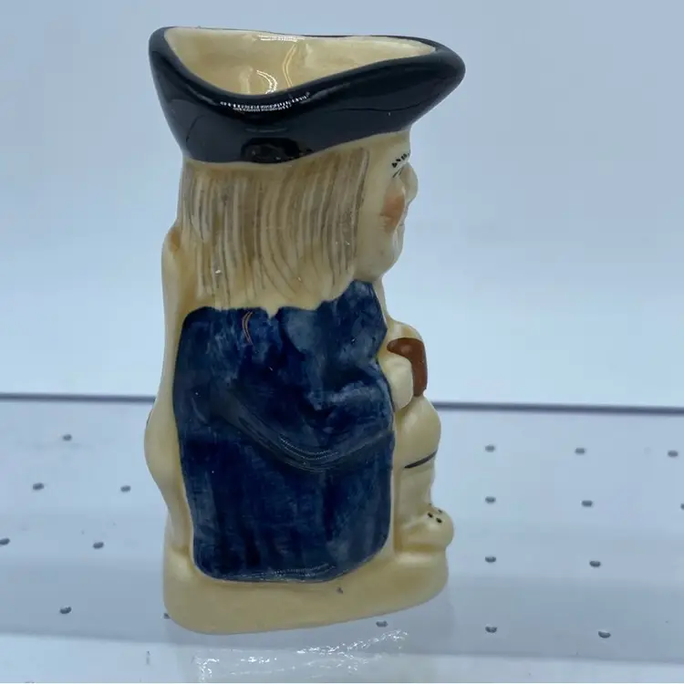 Miniature ceramic Toby Jug figurine by Tony Wood Potters of Burslem, England.