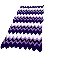 12 70 X 40 Handmade Purple Chevron Afghan