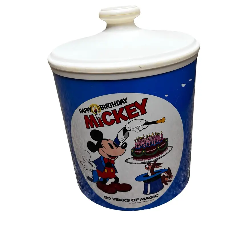 Vintage Disney Anniversary Large Tin Disneyana Bucket