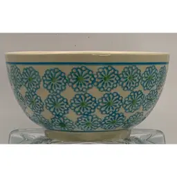 Boleslawiek VTG Polish Pottery Bowl “Daisies” Pattern. Handmade