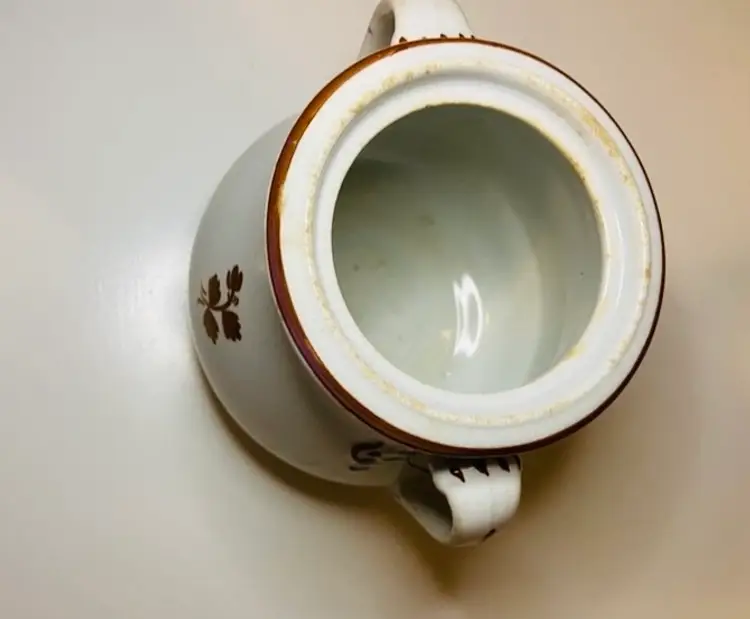 Thomas Furnival & Son Ironstone Tea Leaf Sugar Canister No Lid English Country Farmhouse CottageCore Shabby Chic