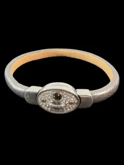 Fossil Leather Bracelet with Key Hole Clasp 7”