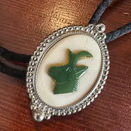Real Jade Bolo Tie Vintage