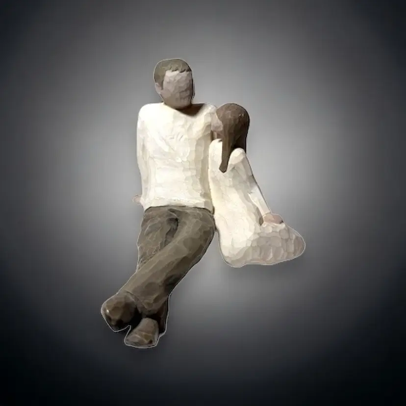 Father and Daughter Figurine Willow Tree Large Fathers Day Parent Signed