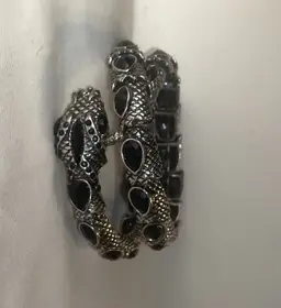Black and Silver Snake Bracelet