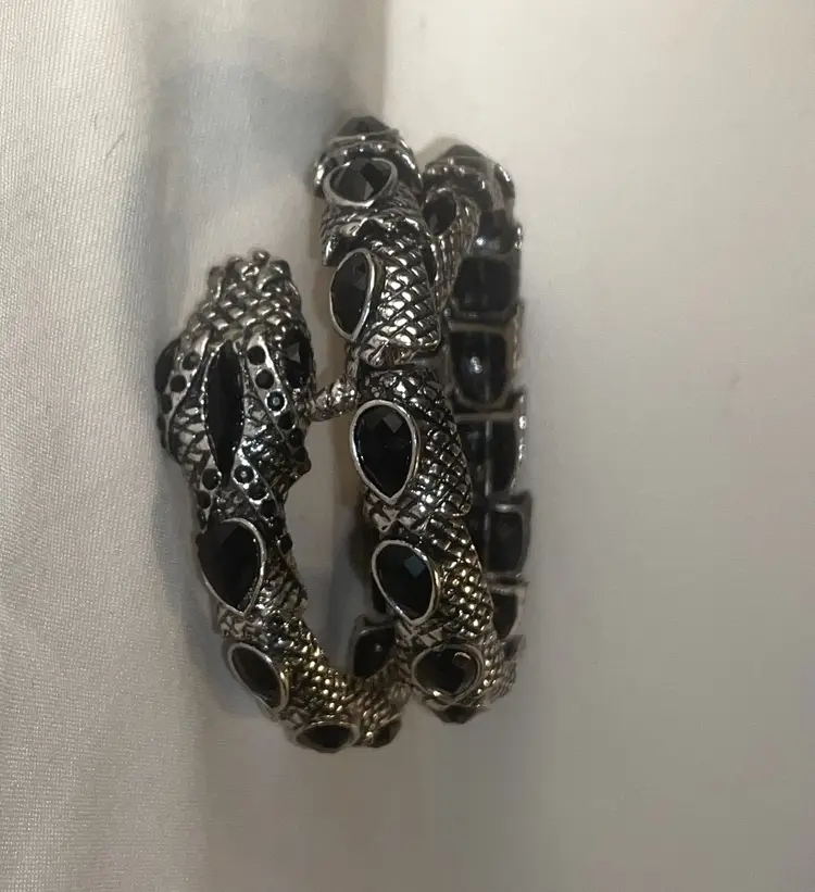 Black and Silver Snake Bracelet