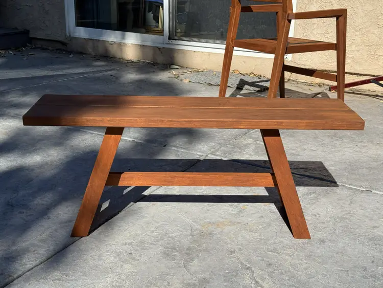 Handcrafted Sapele Outdoor Dining Chair