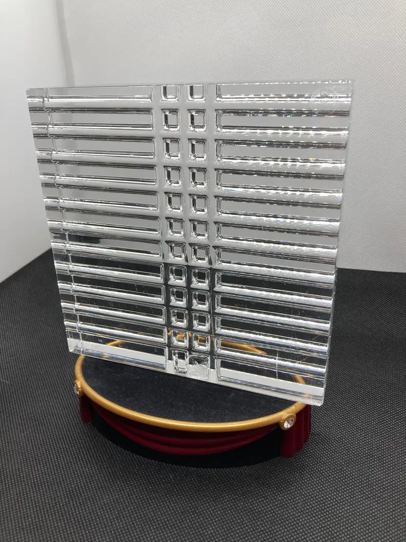 Baccarat France Square art block design. Crystal