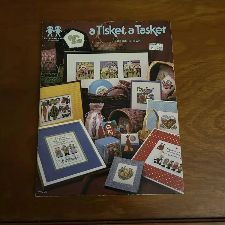 A Tisket A Tasket Cross Stitch Vanessa Ann Book Flowers Animals Nursery Rhymes