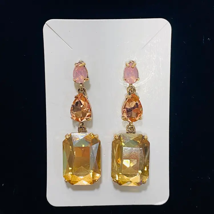 Vintage Dangling Costume  pierced Earrings