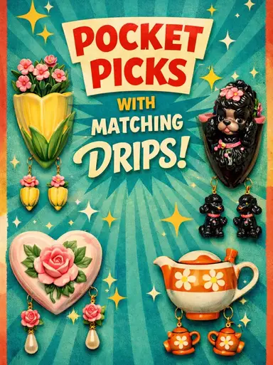 Pre Bids Now OPEN 🤩 Wall Pockets & Matching Handmade Earrings!