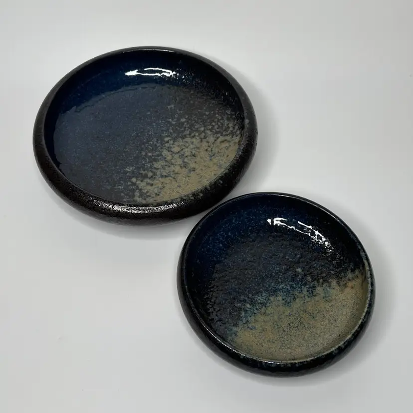 Playground Pottery Stoneware Iridescent Bowls Set/2