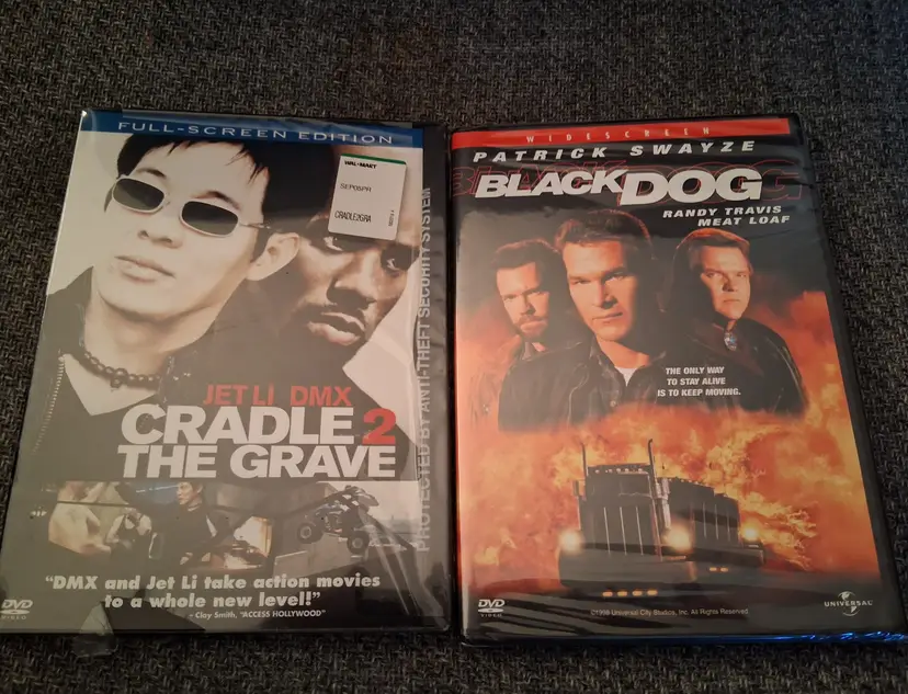 NEW - Jet Li & DMX Cradle 2 the Grave / Patrick Swayze Black Dog DVD Set