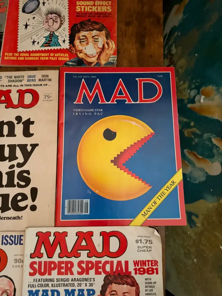 Lot Of 7 Vintage Mad Magazines