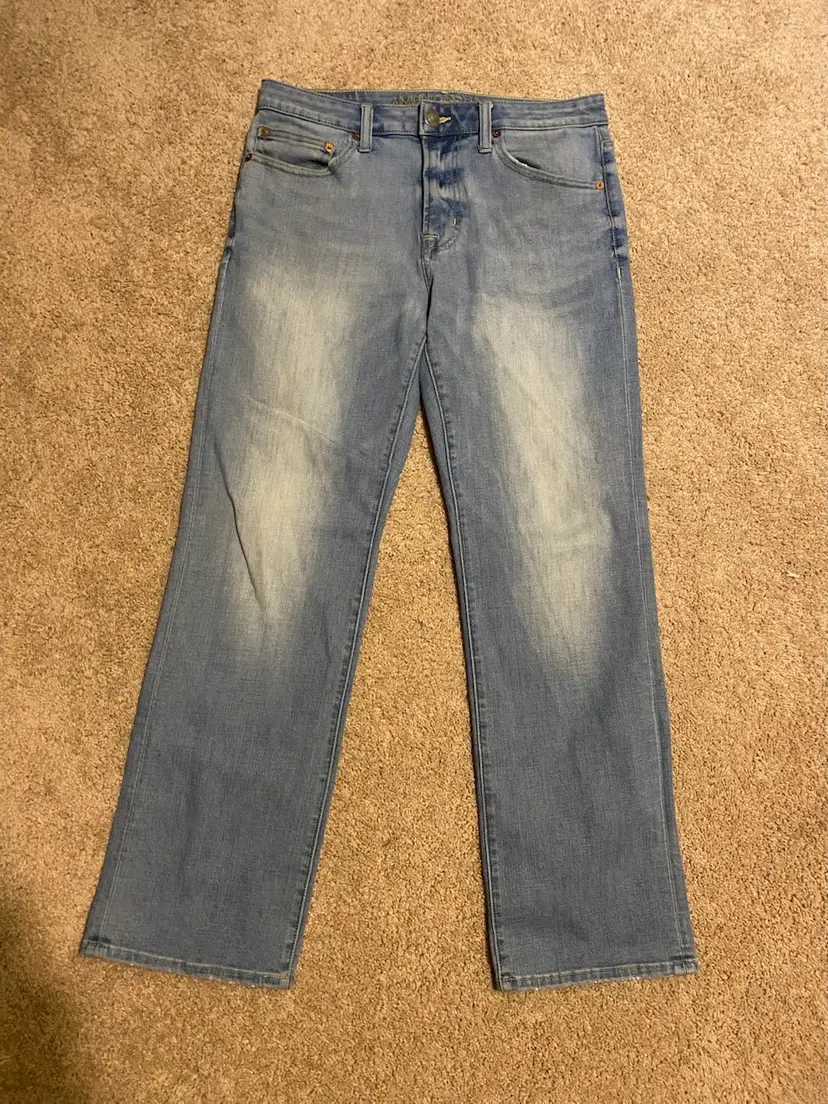 American Eagle Men's 31x30 Extreme Flex 4 Fit Original Boot Denim Blue Jeans